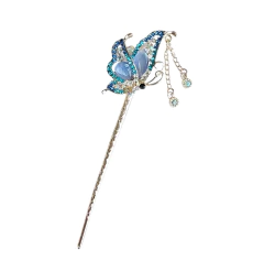 Palito Hashi em metal com brilhantes - modelo 5 - Kimonos Liberdade