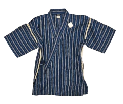 Imagem do Kimono Japonês Jimbei SIJIRAORI Infanto- Juvenil - Azul