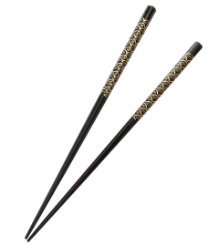 Hashi para prender Cabelo - Preto com detalhes em dourado - loja online