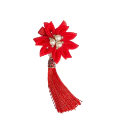 Kanzashi Acessório para cabelo com Pingente Vermelho na internet