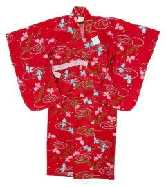 Yukata infantil Vermelha Fundo do Mar na internet