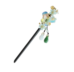 hashi madeira com brilhantes - modelo 11 - Kimonos Liberdade