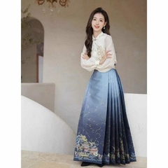 Saia Hanfu Azul