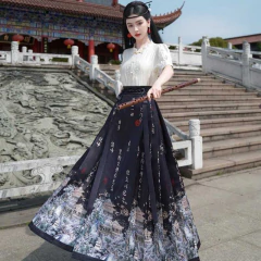 Saia Hanfu Preta na internet