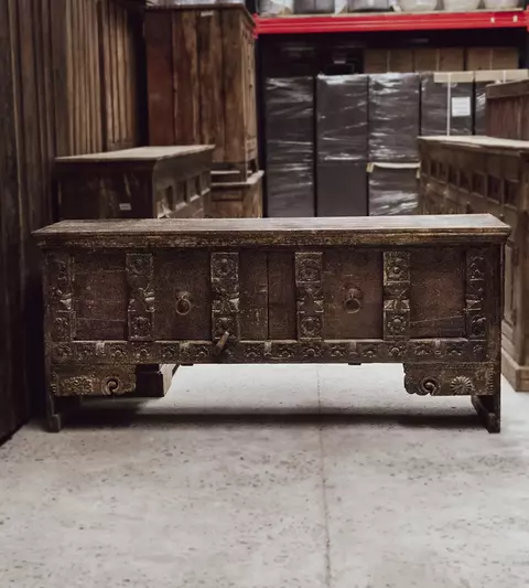 CONSOLA ANTIGUA DE TECA - comprar online