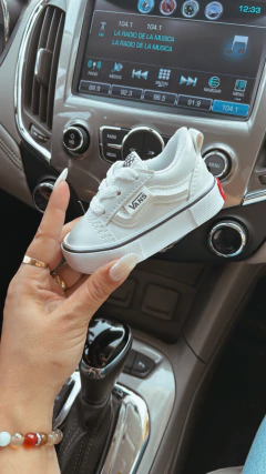 Zapatillas tipo Vans KNU #Blancas - tienda online