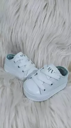 Zapatillas caña baja cuero pu #Blancas - comprar online