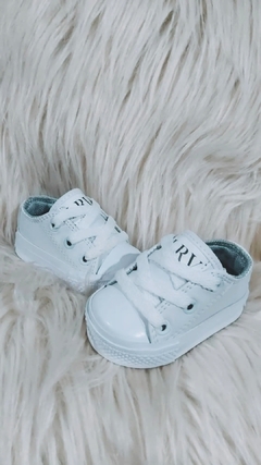 Zapatillas caña baja cuero pu #Blancas - comprar online