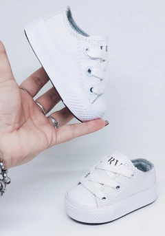 Imagen de Zapatillas caña baja cuero pu #Blancas
