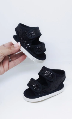 Sandalias No Caminantes #GlitterNegro en internet