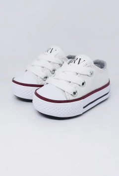 ZAPATILLAS LONA CAÑA BAJA #BlancasBordo - tienda online