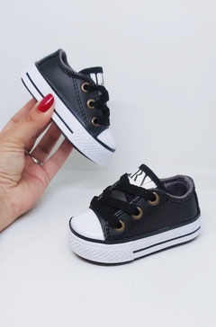 Zapatillas caña baja Cuero Pu #AllBlack