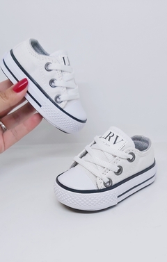 Zapatillas caña baja de LONA #BlancaNegro - tienda online