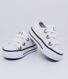 Zapatillas caña baja de LONA #BlancaNegro en internet