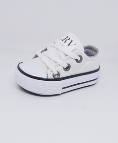 Zapatillas caña baja de LONA #BlancaNegro
