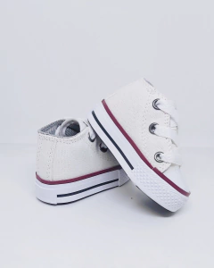 BOTITA LONA #Blanca BAN/BORDO - LORE VE