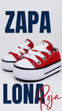 ZAPATILLAS LONA CAÑA BAJA #Rojas