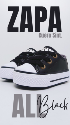 Zapatillas caña baja Cuero Pu #AllBlack