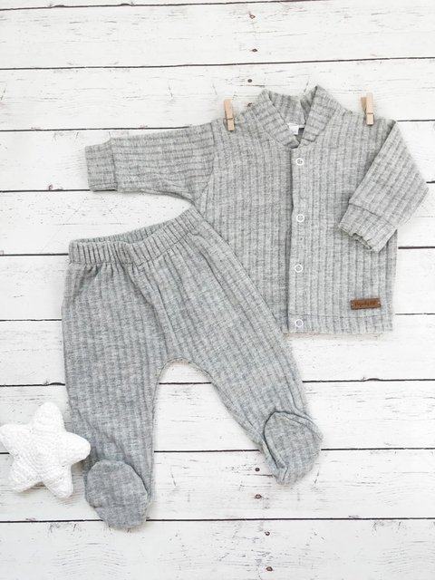 Ajuar Saquito + Ranita RN GRIS