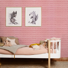 Imagen de Placa Pared Autoadhesiva Rosa x10