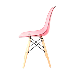 Silla Eames Transparente Rosa x6
