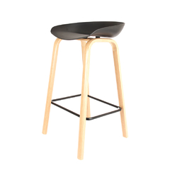 Banqueta Simil Tulip Negra x2 - comprar online