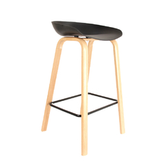 Banqueta Simil Tulip Negra x2 - HOME KONG