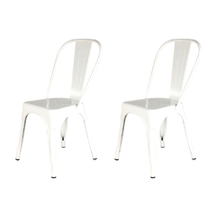 Sillas Tolix Blancas x2 Outlet