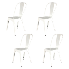 Sillas Tolix Blancas x4 Outlet
