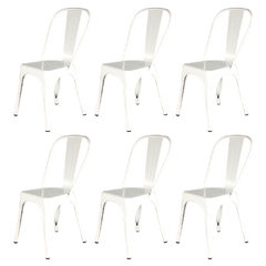 Sillas Tolix Blancas x6 Outlet