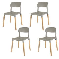 Silla Novara Gris x4