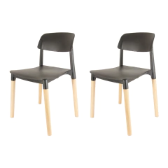 Sillas Novara Negras x2