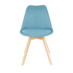 Silla Tulip Tapizada Lino Azul en internet