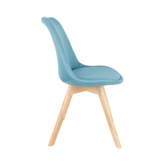 Silla Tulip Tapizada Lino Azul - tienda online