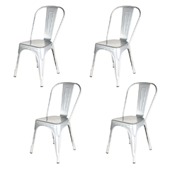 Sillas Tolix Plateadas x4 Outlet