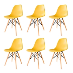 Sillas Eames Amarillas x6