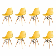Sillas Eames Amarillas x8