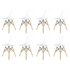 Sillas Eames Blancas x8