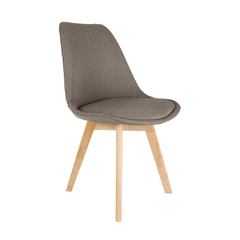Silla Tulip Tapizada Lino Gris Oscuro x4 - comprar online