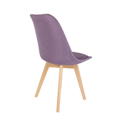 Imagen de Silla Tulip Tapizada Lino Violeta x4