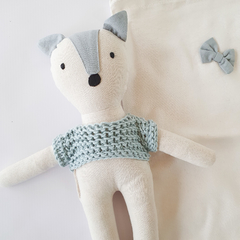Muñeco de Tela Zorrito Celeste - comprar online