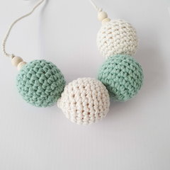 Collar de Lactancia Bolitas Verde Acqua en internet