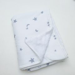 Manta de Corderito Spum Estrellas Gris - P&H Design