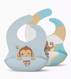 Set Babero Footy X2 Mono Lulo Celeste [2103783]