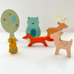 Animalitos Del Bosque de Madera