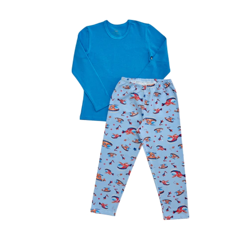 Pijama Cotton avião