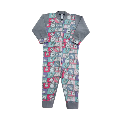 Macacão Soft Infantil Gatinhas