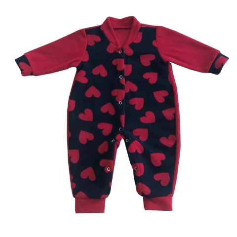 Macacão soft bebê coração