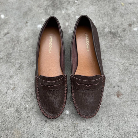 Mocassim Couro Sara Marrom - comprar online