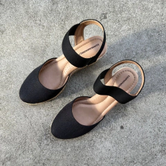 Espadrilhe elástico preto - loja online